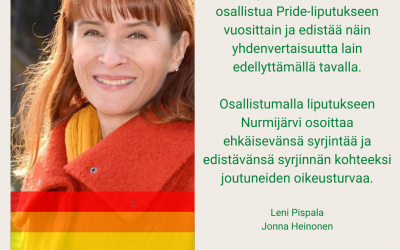 PRIDE- LIPUTUS ON OSOITUS YHDENVERTAISTEN IHMISOIKEUKSIEN EDISTÄMISESTÄ KUNNASSA